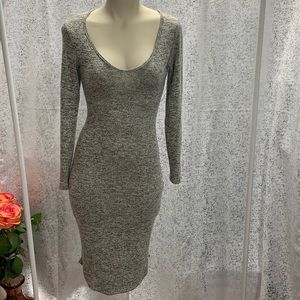 Grey midi dress